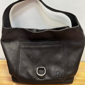 USED!   Dooney & Bourke Pebble Grain Logo Lock Sac in Black